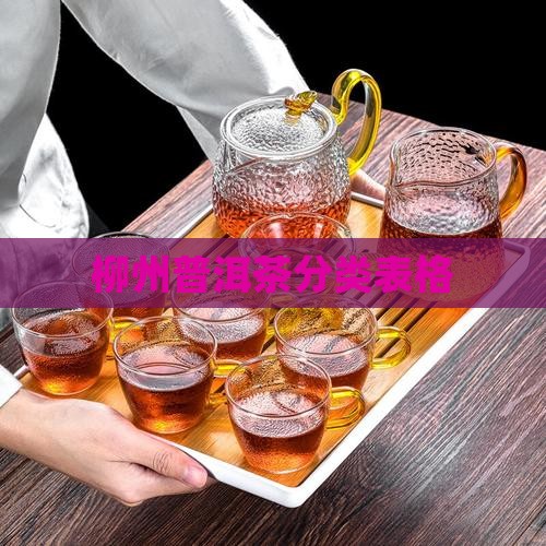 柳州普洱茶分类表格