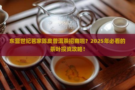 东营世纪茗家陈皮普洱茶招商啦