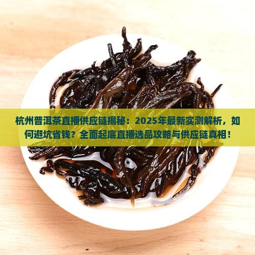 杭州普洱茶直播供应链有哪些