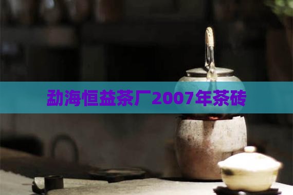 勐海恒益茶厂2007年茶砖