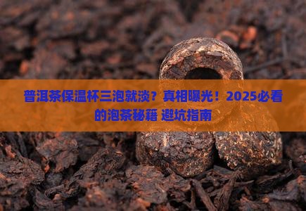 普洱茶保温杯三泡就没味道