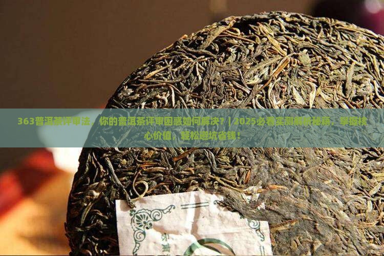 363普洱茶评审法