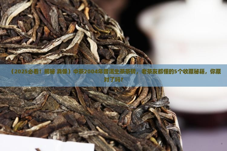 中茶2004年普洱生茶茶砖