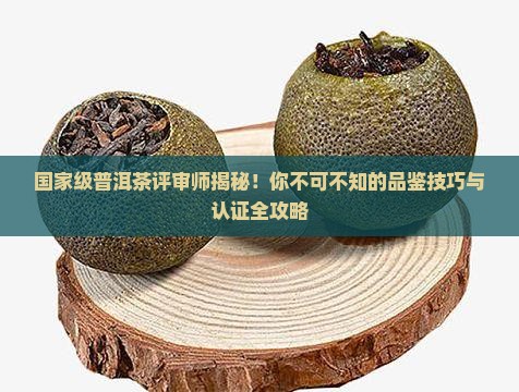 国家级普洱茶评审师