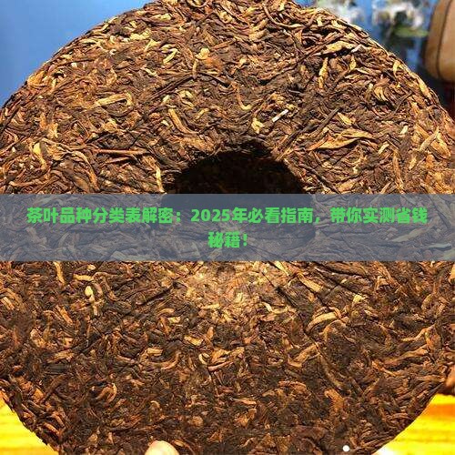 茶叶品种分类表