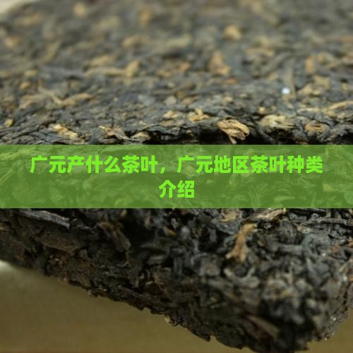 四川广元产什么茶叶