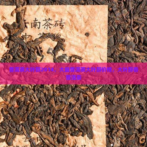 普洱茶大叶醇2014