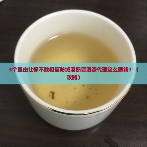 防城港熟普洱茶代理招商