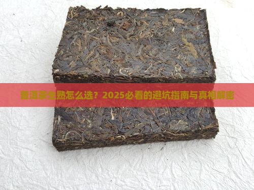 普洱茶生熟专业知识
