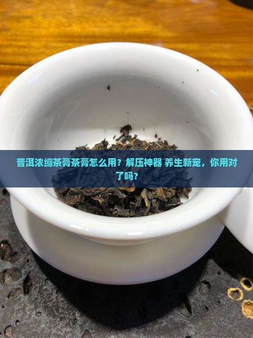 普洱浓缩茶膏茶膏怎么用