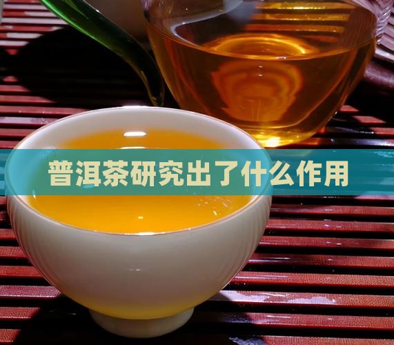 普洱茶研究出了什么作用