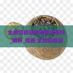 全肺切除后能喝普洱茶吗