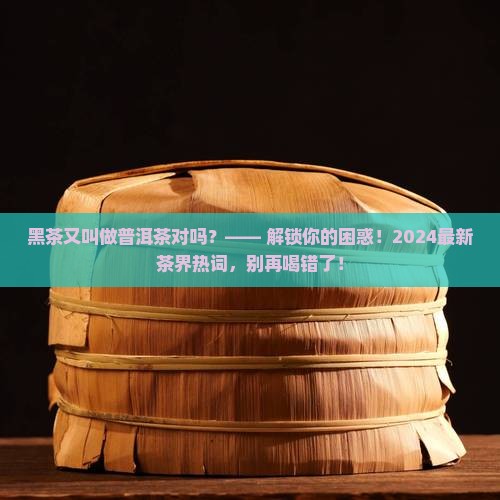 黑茶又叫做普洱茶对吗