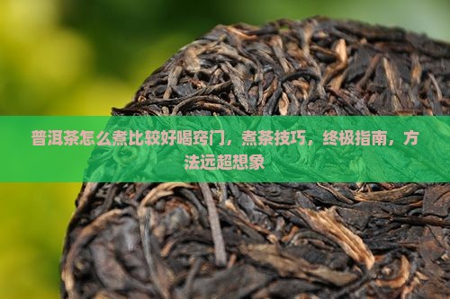 普洱茶怎么煮比较好喝窍门
