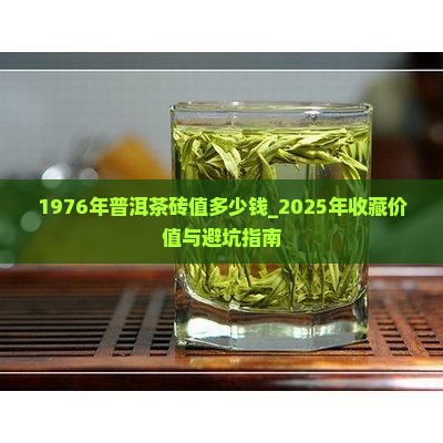 1976年普洱茶砖值多少钱