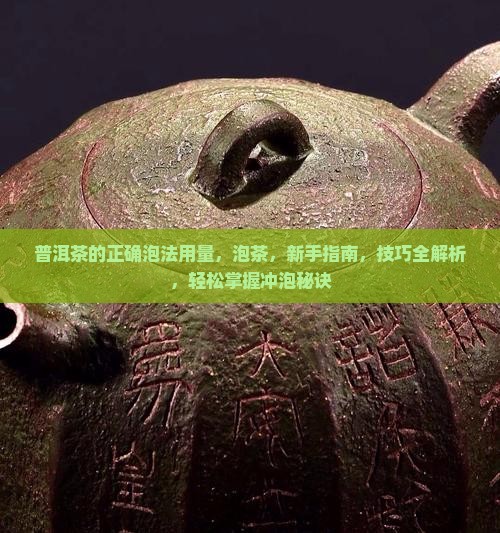 普洱茶的正确泡法用量
