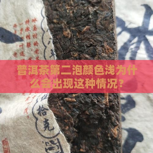 普洱茶第二泡颜色浅