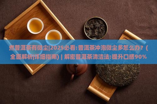 煮普洱茶有微尘