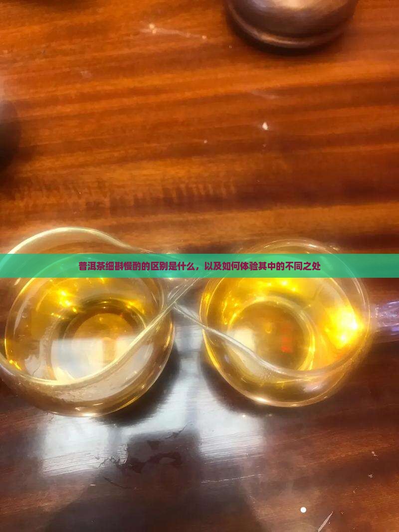 普洱茶细斟慢酌的区别是什么