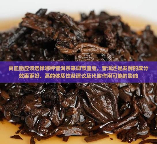 高血脂的喝哪种普洱茶好