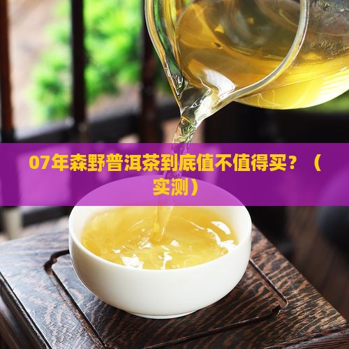 07年的森野普洱茶