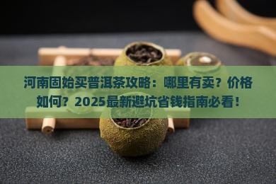 河南固始有卖普洱茶的吗