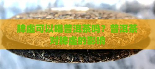 脾虚不可以喝熟普洱茶吗为什么