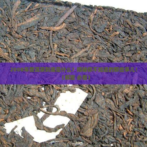 2008年普洱茶的定义