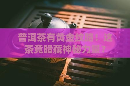 普洱茶有黄金纹路