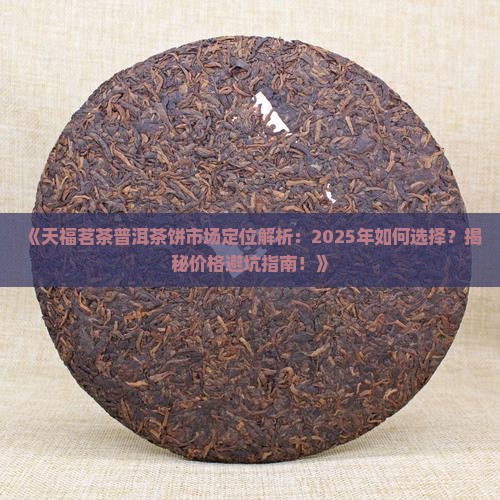 天福茗茶普洱茶饼市场定位
