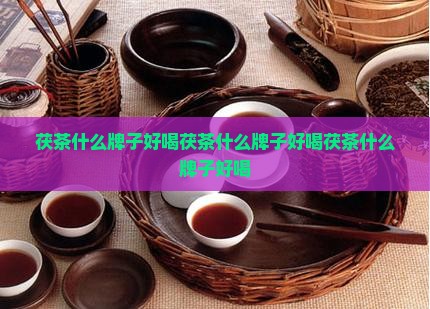 茯茶什么牌子好喝