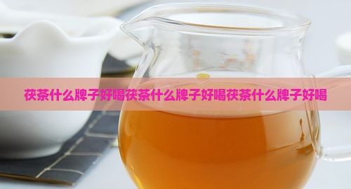 茯茶什么牌子好喝