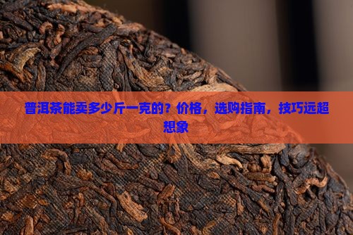 普洱茶能卖多少斤一克的