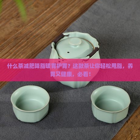 什么茶减肥降脂暖胃护胃