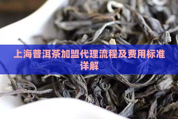 上海普洱茶加盟代理流程