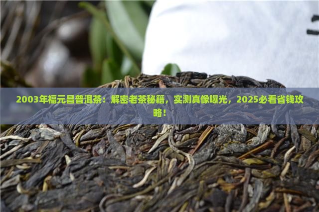 福元昌普洱茶2003年