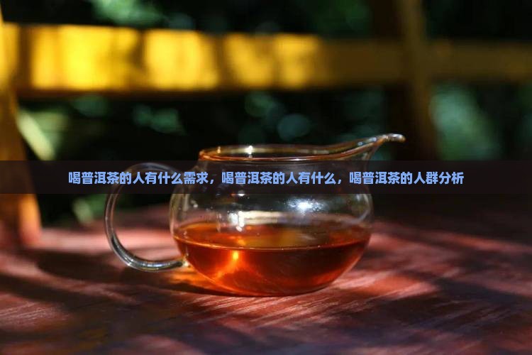 喝普洱茶的人有什么需求
