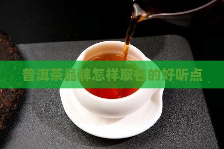 普洱茶品牌怎样取名的好听