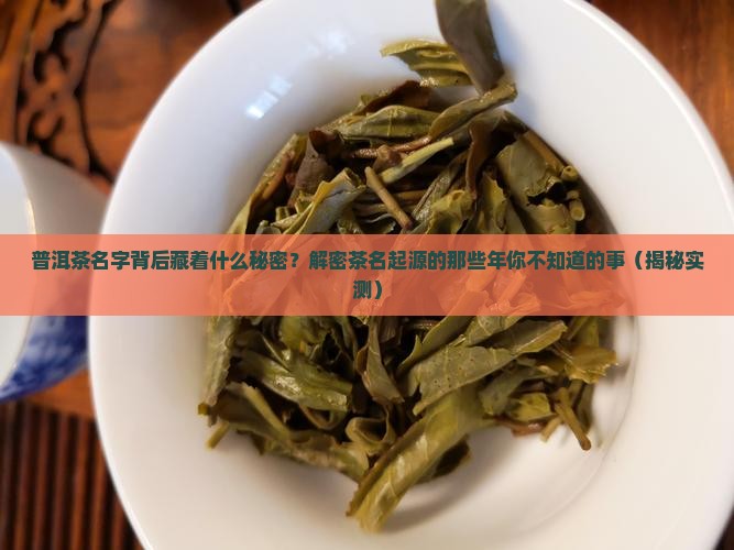 普洱茶茶名起源