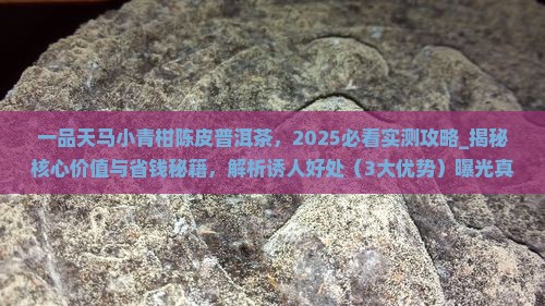 一品天马小青柑陈皮普洱茶