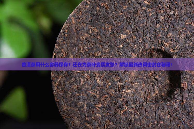 普洱茶使用什么容器保存