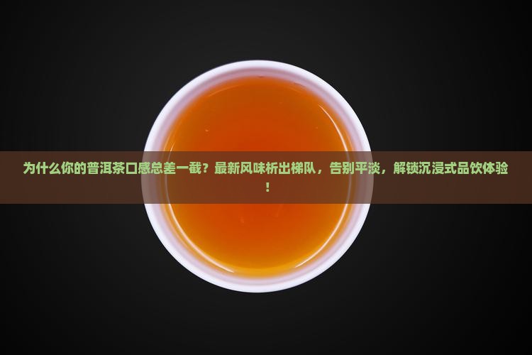 普洱茶口感析出梯队