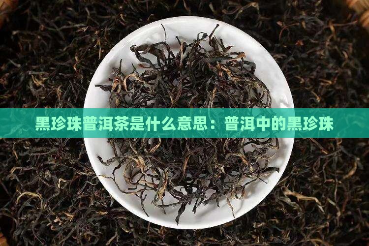 黑珍珠普洱茶是什么意思
