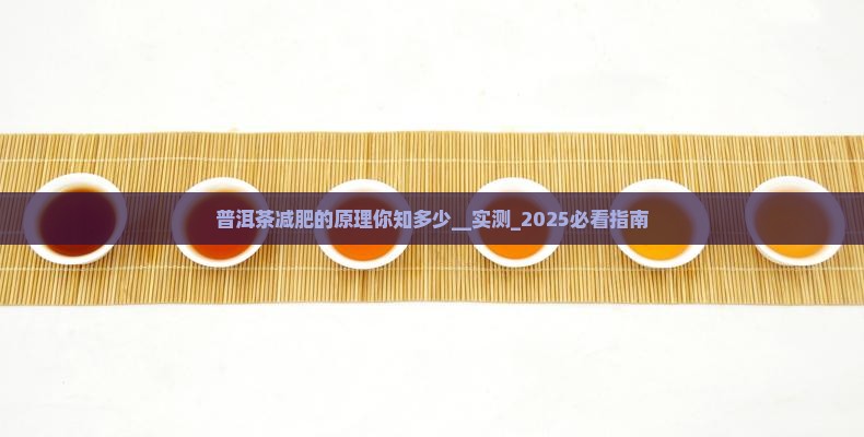 普洱茶减肥的原理你知多少