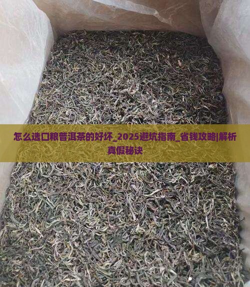 怎么选口粮普洱茶的好坏