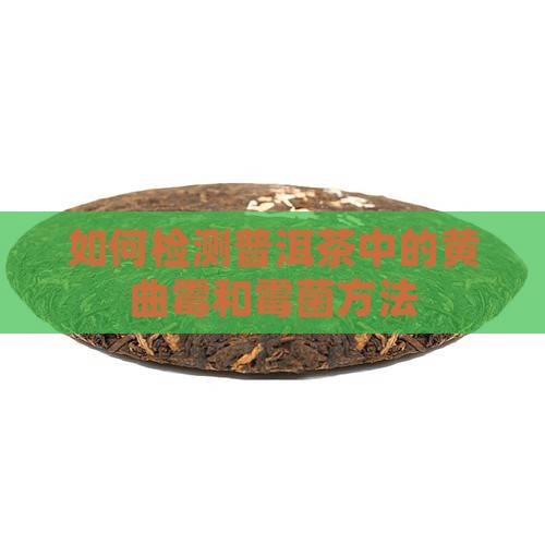 用什么检测普洱茶霉菌