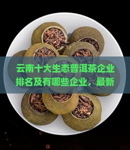 云南十大生态普洱茶企业