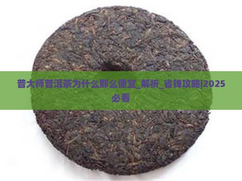 普大师普洱茶为什么那么便宜