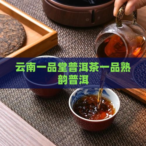 云南一品堂勐海熟韵普洱茶