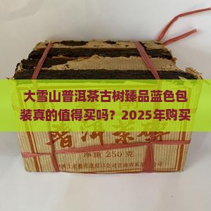 大雪山普洱茶古树臻品蓝色包装